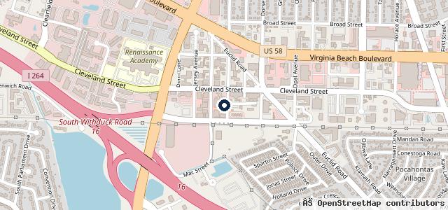 Map showing the location of Harvey’s Garage | Norfolk VA
