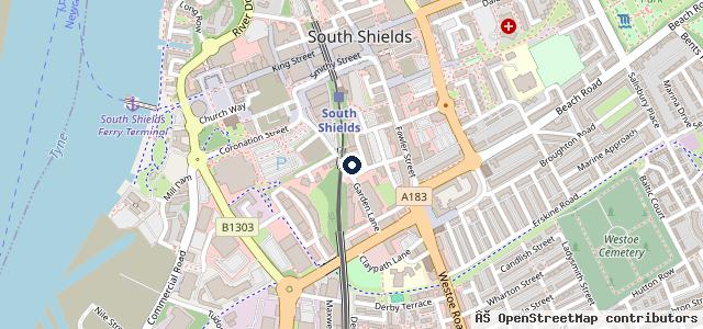 Map showing the location of Leighton Motors | South Shields