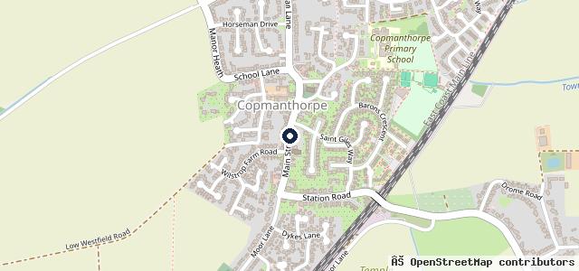 Map showing the location of Copmanthorpe Mots ltd | Copmanthorpe