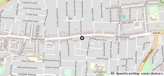 Map showing the location of Drayton MOT Centre | Portsmouth