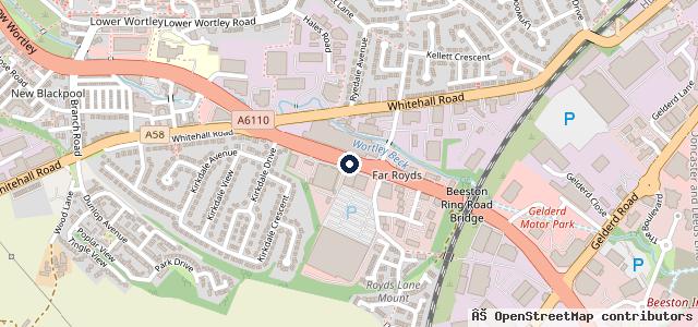Map showing the location of Aston Martin Leeds