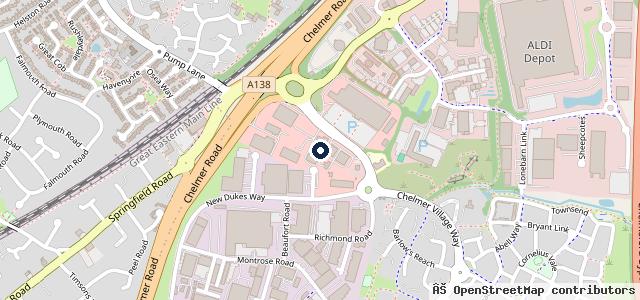 Map showing the location of Lookers Land Rover Chelmsford
