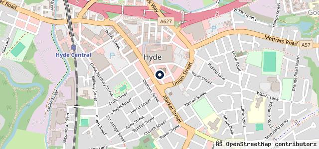 Map showing the location of Hyde Union Street Clinic (NHS)