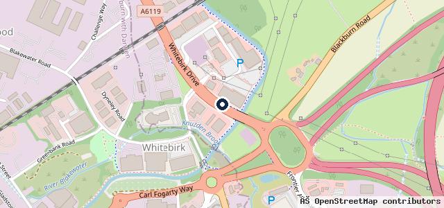 Map showing the location of Blackburn Audi | Blackburn