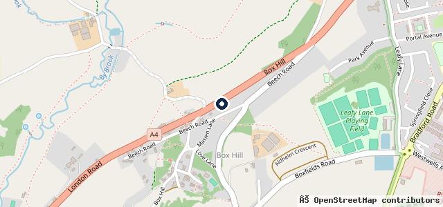 Map showing the location of Box Hill Motors