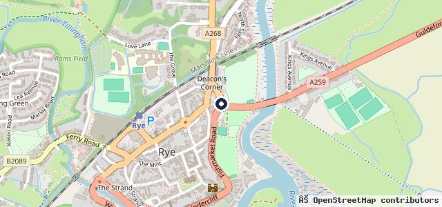 Map showing the location of Skinners Of Rye | Rye