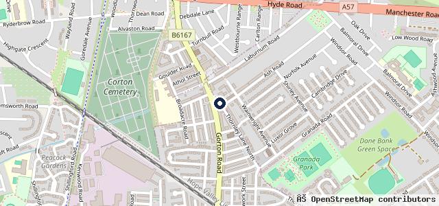 Map showing the location of Crescent Service Station