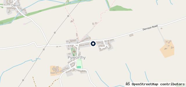 Map showing the location of Pyworthy MOT Centre