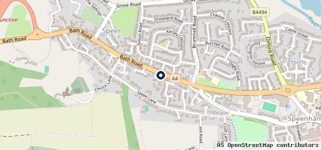 Map showing the location of Speen Garage