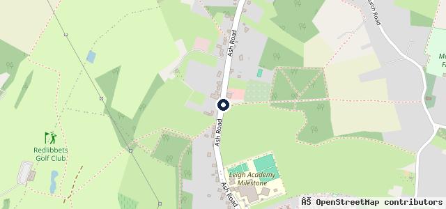 Map showing the location of Hartley Garage