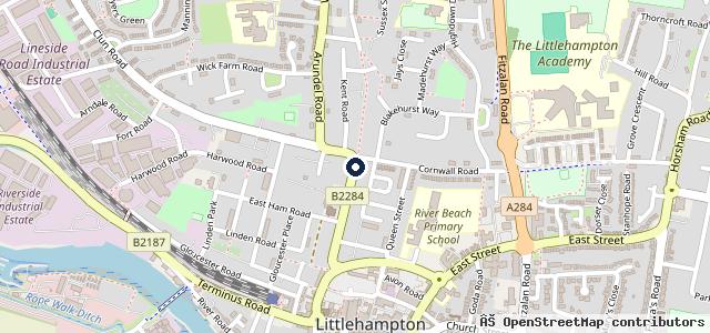 Map showing the location of Arundel Road