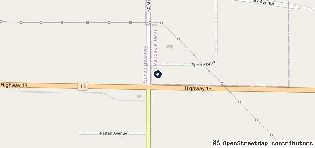 Map showing the location of Kal Tire Sedgewick