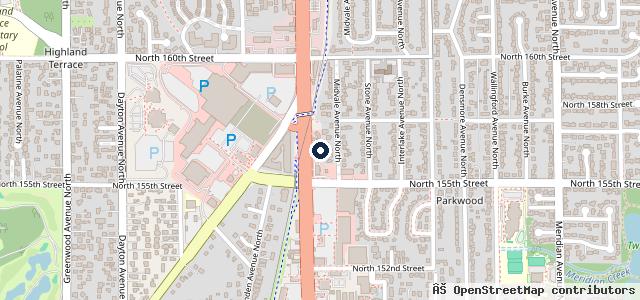 Map showing the location of Shoreline Family Auto Care
