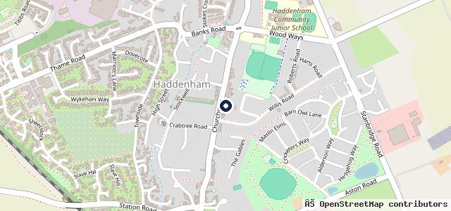 Map showing the location of Ivor Miles of Haddenham