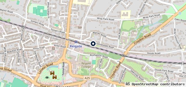Map showing the location of Holmesdale Garage