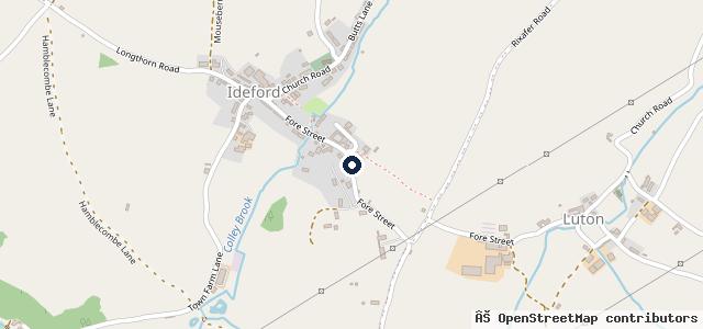 Map showing the location of Ideford Garage
