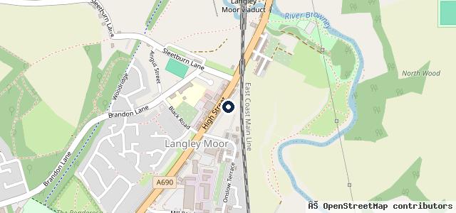Map showing the location of Durham MOT + Service Centre LTD (Formerly Langley Moor Auto Services)
