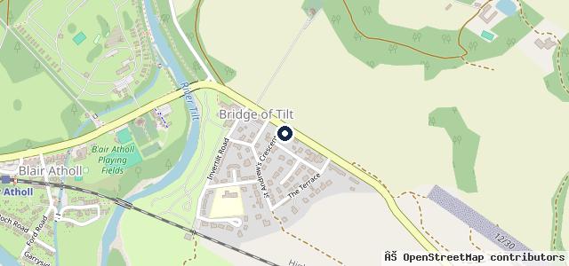Map showing the location of Blair Atholl Garage - 24HR Roadside and Recovery Services