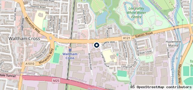 Map showing the location of Vauxhall