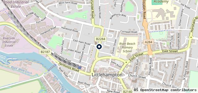Map showing the location of Arundel Road Garage