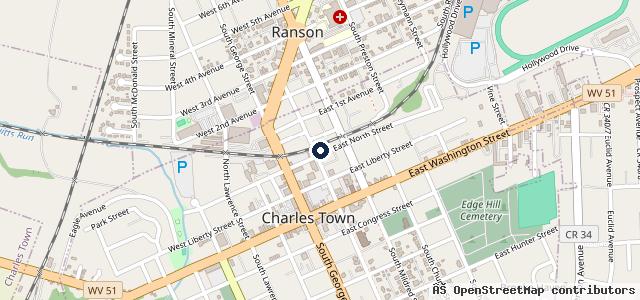 Map showing the location of Creamers Auto Service Center Llc