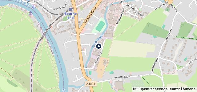 Map showing the location of Benhams Mot Centre
