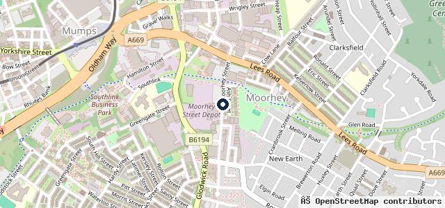 Map showing the location of I love Oldham | Oldham