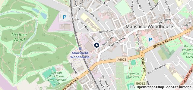 Map showing the location of The Garage, Grove Way