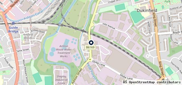 Map showing the location of Dukinfield Service Centre Limited