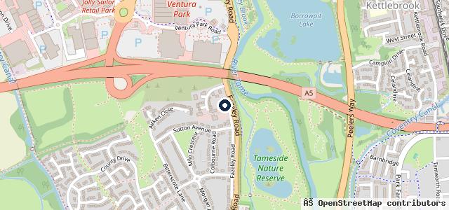 Map showing the location of Service Centre