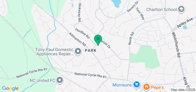 Map showing the location of Brooklands MOT Auto Centre
