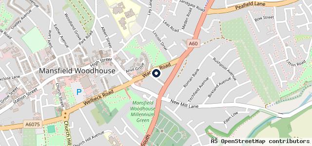 Map showing the location of Star Garage Mansfield Ltd