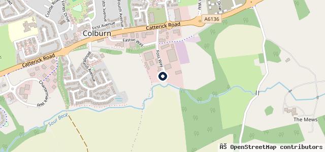 Map showing the location of Catterick Accident Repair Services
