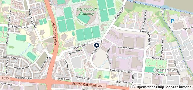Map showing the location of Clayton garage