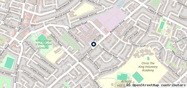 Map showing the location of Oaktree Garage