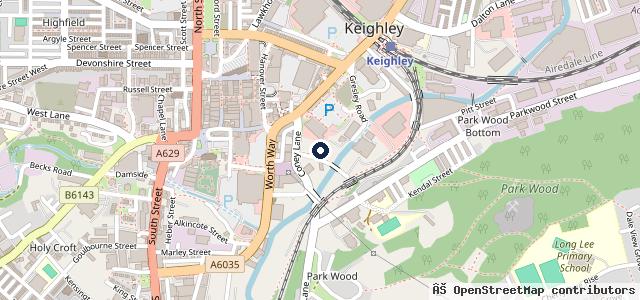 Map showing the location of Worth Valley Body shop