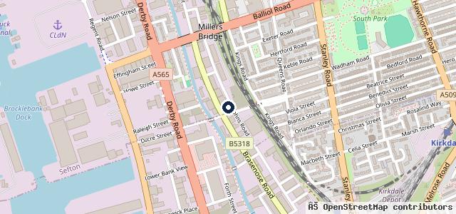 Map showing the location of Dan's Mobile Tyres 24/7