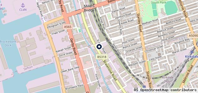 Map showing the location of 24/7 Recovery Service Liverpool