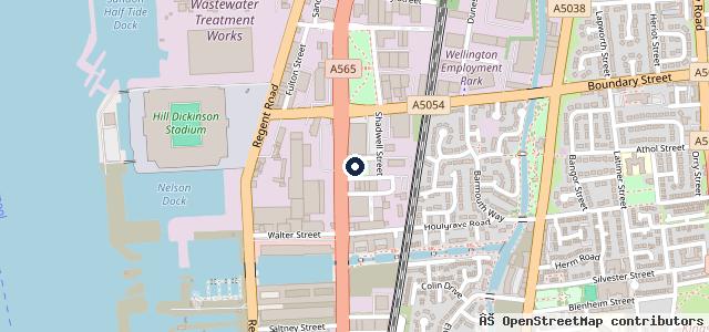 Map showing the location of MB Liverpool