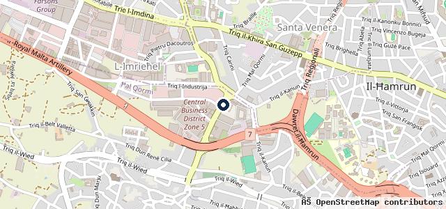 Map showing the location of Scicluna Tyre Centre - Altenzo Tyres Malta