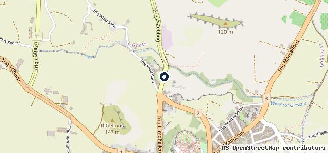 Map showing the location of Ta' Borgu Tyre Service