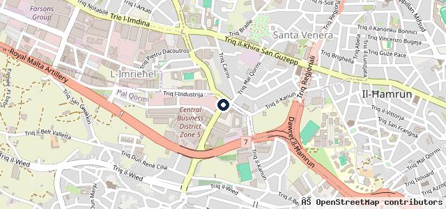 Map showing the location of Scicluna Tyre Centre - Altenzo Tyres Malta