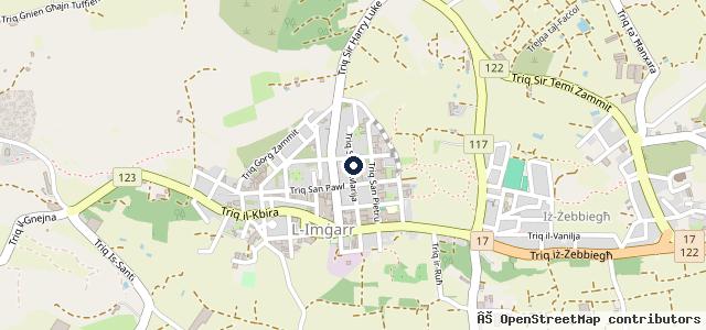 Map showing the location of Clayton's garage