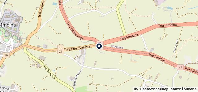 Map showing the location of Middle Garage, mdina road zebbug Malta zbg 9016