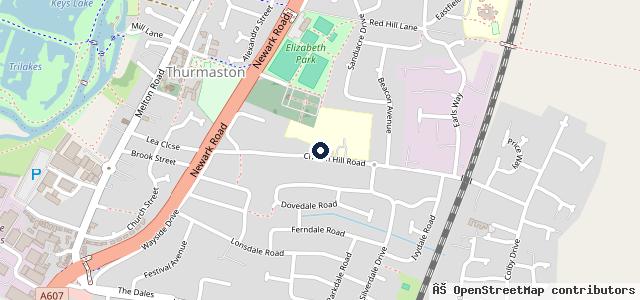 Map showing the location of Churchill Garage
