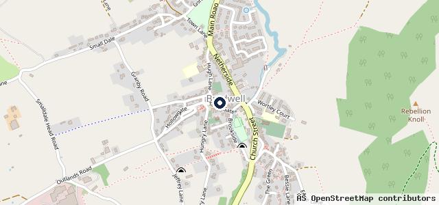Map showing the location of White Hart Garage