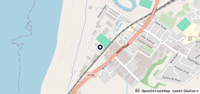 Map showing the location of Maryport Car Centre