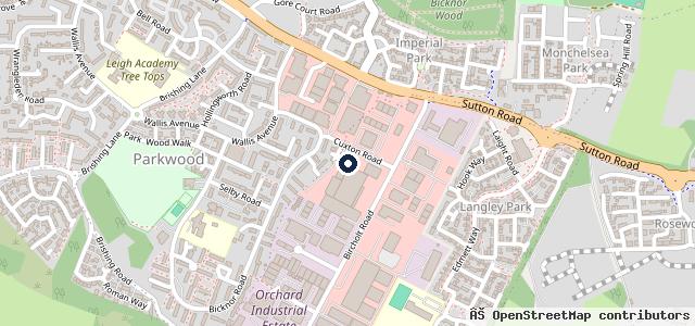 Map showing the location of F G Barnes Maidstone