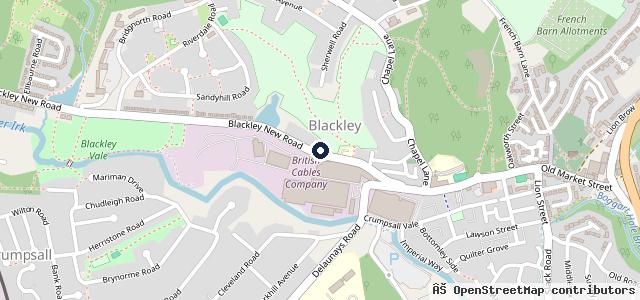 Map showing the location of Blackley Autos