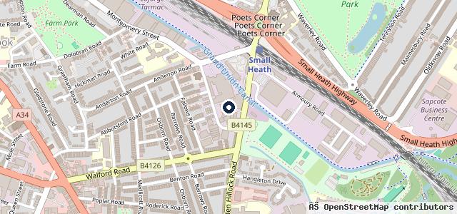 Map showing the location of DAC Tyres | Birmingham